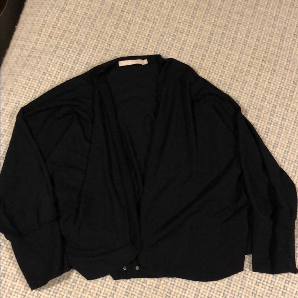 Black 3/4 length sleeve cardigan w embellishments